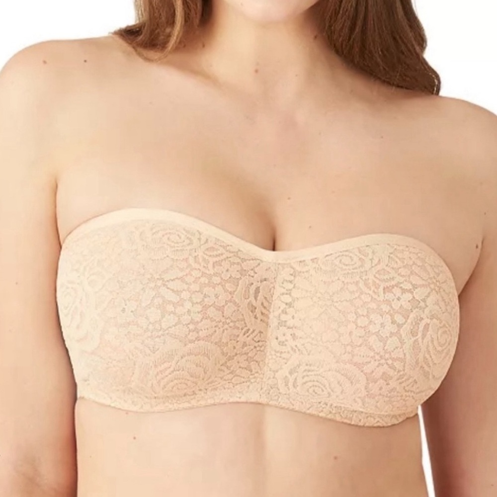 Wacoal Lace Strapless Bra - Beige
